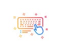 Keyboard line icon. Computer component device sign. Vector Royalty Free Stock Photo