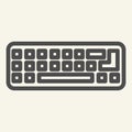 Keyboard line icon. Computer keypad vector illustration isolated on white. Pc key outline style design, designed for web Royalty Free Stock Photo