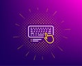 Keyboard line icon. Computer component device sign. Vector Royalty Free Stock Photo