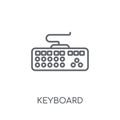 Keyboard linear icon. Modern outline Keyboard logo concept on wh