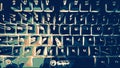 Lit keyboard with movement effect