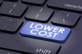 Keyboard with lower cost word Royalty Free Stock Photo