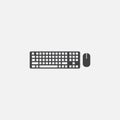 Keyboard mouse icon vector, solid logo illustration, pictogram isolated on white. Royalty Free Stock Photo