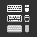 Keyboard and mouse icons Royalty Free Stock Photo