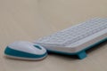 Keyboard with mouse in the office. Office background. Royalty Free Stock Photo