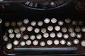 Keyboard of an old mechanical typewriter Royalty Free Stock Photo