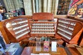 The keyboard of the organ of Stephansdom St. Stephen cathedral in Vienna Austria