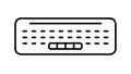 Keyboard Outline Icon, Typing and Digital Input, vector design Generative AI Royalty Free Stock Photo