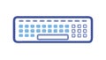 Keyboard peripheral vector, computer input device. vector design Generative AI Royalty Free Stock Photo