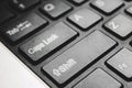 keyboard picture with b&w style focused on shift button Royalty Free Stock Photo