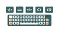 Keyboard Programming Icons for Web Development and Digital Input, vector design Generative AI Royalty Free Stock Photo