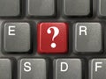 Keyboard with question key Royalty Free Stock Photo