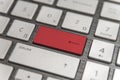 Keyboard with red blank Enter button modern pc text communication Royalty Free Stock Photo