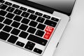 Keyboard with red buy now online shopping theme button Royalty Free Stock Photo