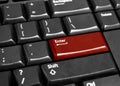Keyboard with red Enter key Royalty Free Stock Photo