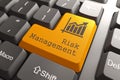 Keyboard with Risk Management Button. Royalty Free Stock Photo