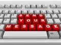 Keyboard. Send your message