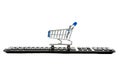 Keyboard and a shopping cart