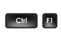 Keyboard shortcut with control and F1 button