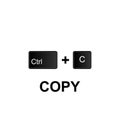 Keyboard shortcuts, copy icon. Can be used for web, logo, mobile app, UI, UX