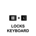 Keyboard shortcuts, locks keyboard icon. Can be used for web, logo, mobile app, UI, UX