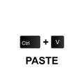 Keyboard shortcuts, paste icon. Can be used for web, logo, mobile app, UI, UX