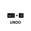Keyboard shortcuts, undo icon. Can be used for web, logo, mobile app, UI, UX