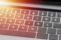 Keyboard in side angle focused Royalty Free Stock Photo