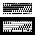 Keyboard simple vector illustration set of white and black color Royalty Free Stock Photo