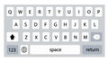 Keyboard of smartphone icon. Mobile phone keypad sign. Screen smartphone keyboard symbol. flat style Royalty Free Stock Photo