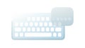 Keyboard with Speech Bubble, Digital Communication Icon, vector design Generative AI Royalty Free Stock Photo