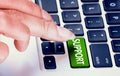 Keyboard support button, business concept Royalty Free Stock Photo