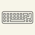 Keyboard thin line icon. Computer keypad vector illustration isolated on white. Pc key outline style design, designed Royalty Free Stock Photo