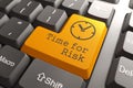 Keyboard with Time For Risk Button. Royalty Free Stock Photo