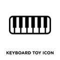 Keyboard toy icon vector isolated on white background, logo concept of Keyboard toy sign on transparent background, black filled Royalty Free Stock Photo