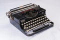Keyboard and typewriter keys, detail. Evolution of technology in writing. Old typewriter type Royalty Free Stock Photo