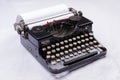 Keyboard and typewriter keys, detail. Evolution of technology in writing. Old typewriter type Royalty Free Stock Photo