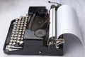 Keyboard and typewriter keys, detail. Evolution of technology in writing. Old typewriter type Royalty Free Stock Photo