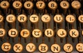 Keyboard of a typewriter machine Royalty Free Stock Photo