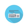 Keyboard vector flat colour icon Royalty Free Stock Photo