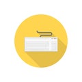 Keyboard vector flat colour icon Royalty Free Stock Photo