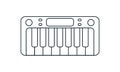 Keyboard musical tools vector icon. Royalty Free Stock Photo