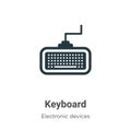 Keyboard vector icon on white background. Flat vector keyboard icon symbol sign from modern electronic devices collection for Royalty Free Stock Photo
