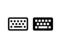 Keyboard vector icons set. Virtual touch screen keyboard line art vector icon for apps and software. Vector illustration