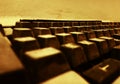 Keyboard of vintage typewriter object background Royalty Free Stock Photo
