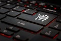 Keyboard whit key ecommerce Royalty Free Stock Photo