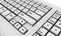 Keyboard with white blank Enter button, with copyspace, 3d render Royalty Free Stock Photo