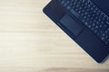 Keyboard on a wooden background