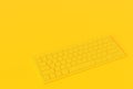 Keyboard yellow color inimal concept