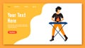 Keyboardist landing page vector template